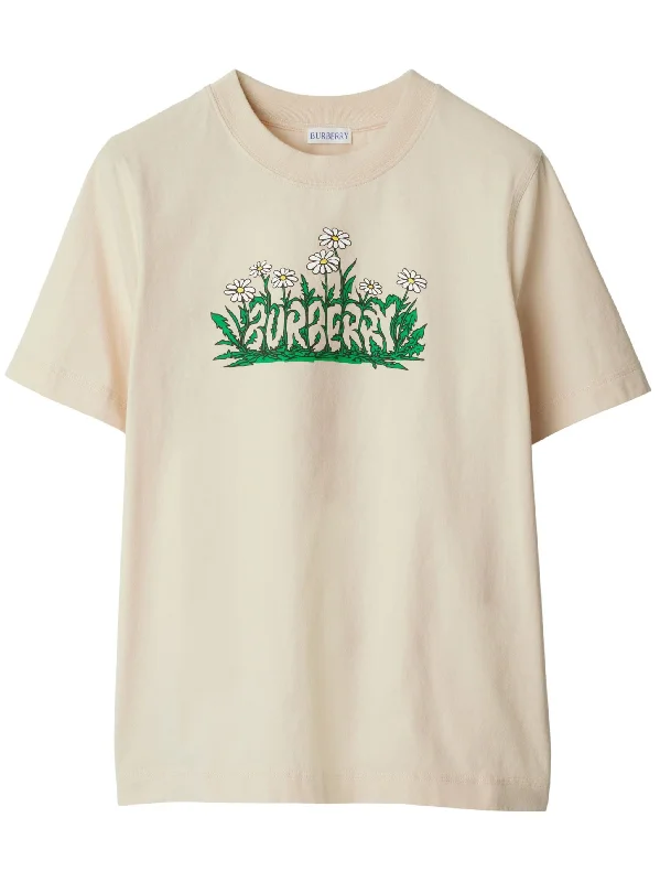 Burberry Cotton T-shirt with daisy logo