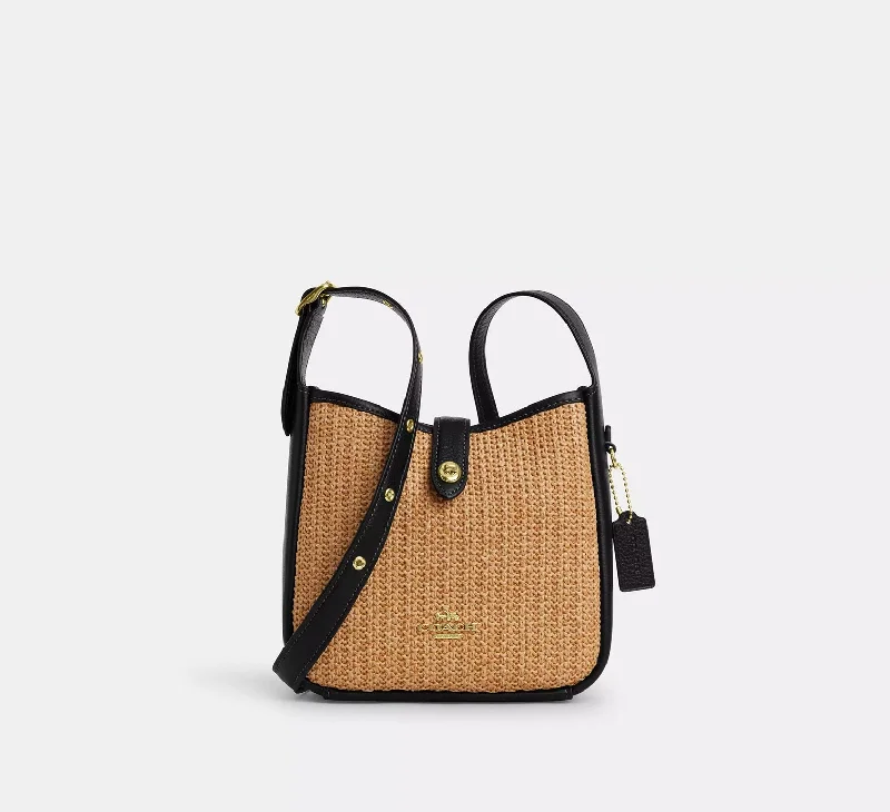 Coach Hadley Mini Crossbody Bag Straw Toast Black 