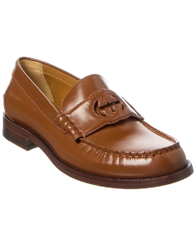 Gucci Interlocking G Leather Loafer