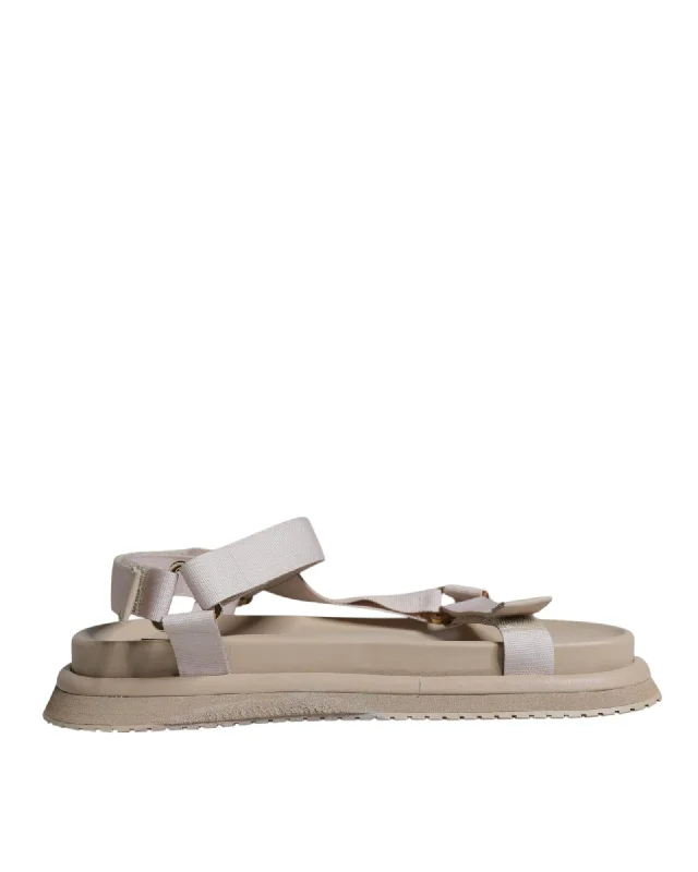 Dolce & Gabbana Nappa Leather Devotion Strap Sandals with Rubber Sole