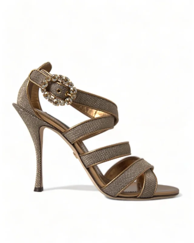 Dolce & Gabbana  Sequin Sandal - Gold