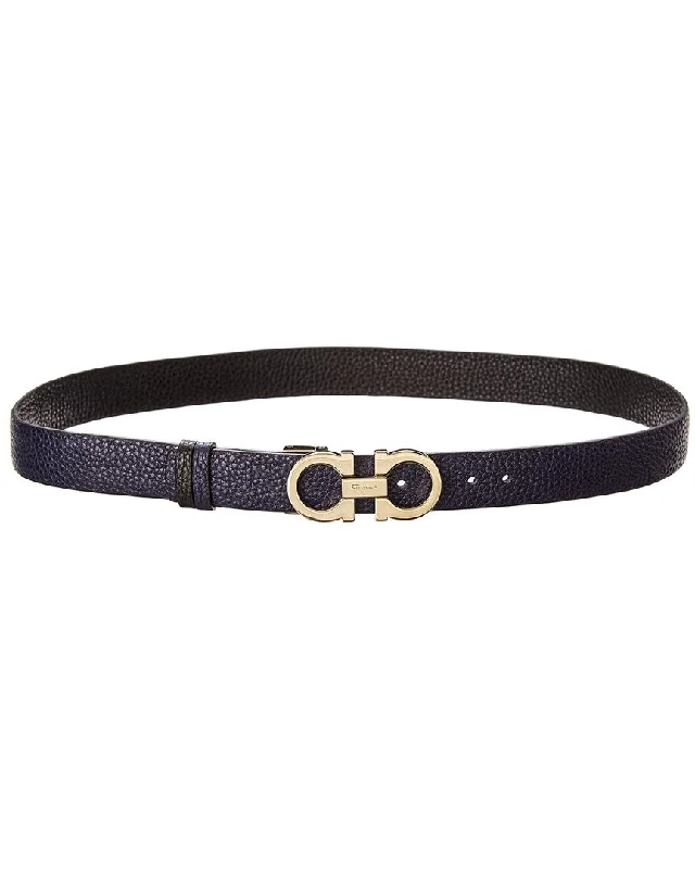 Ferragamo Gancini Reversible & Adjustable Leather Belt