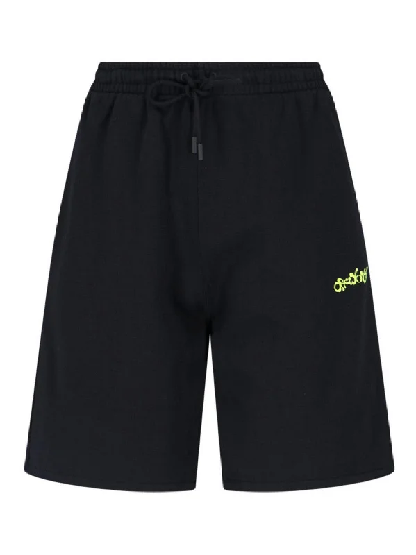Off-White Opposite Arrow Sweat Shorts in Black