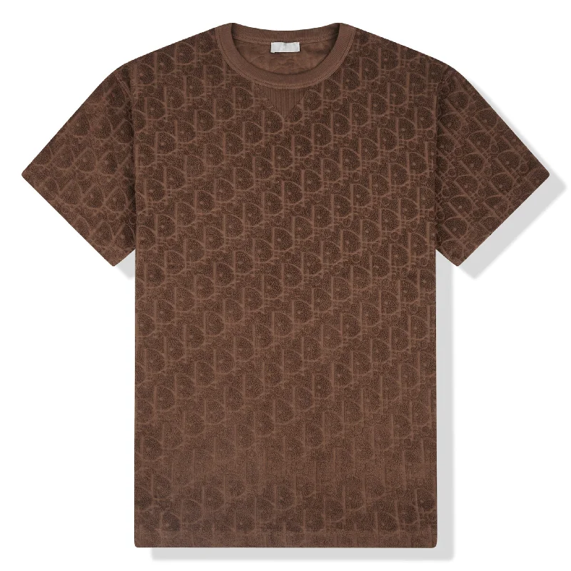 Dior Oblique Towelling Brown T Shirt