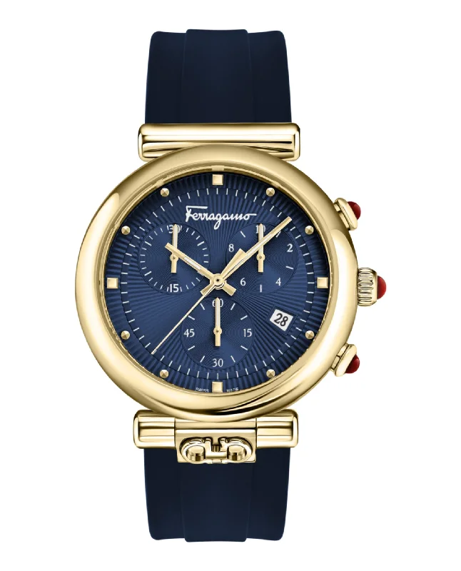 Ferragamo Womens  Gold 40mm Strap Fashion Watch