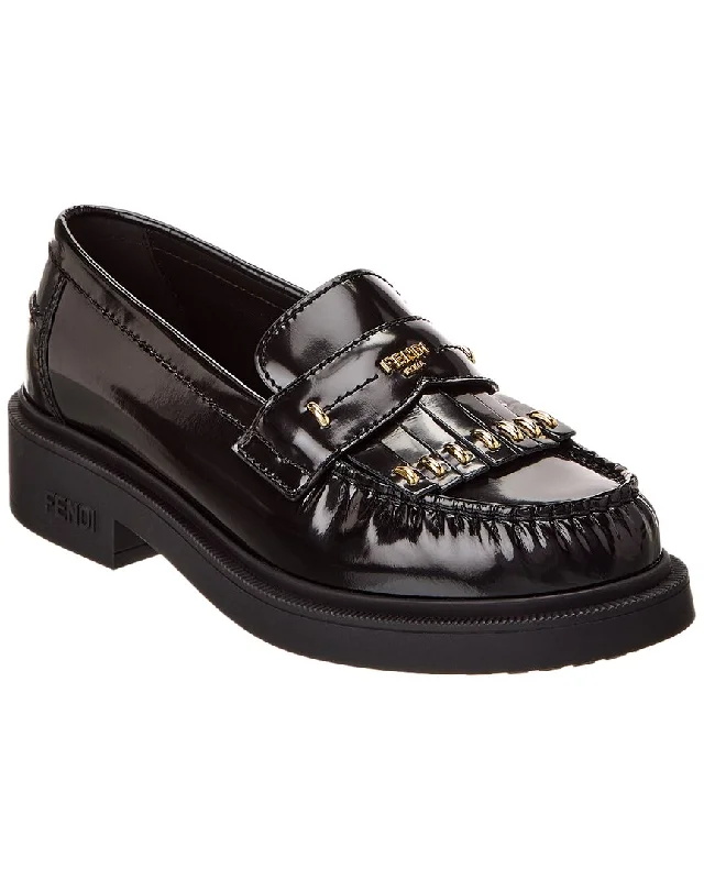 Fendi Filo Leather Loafer