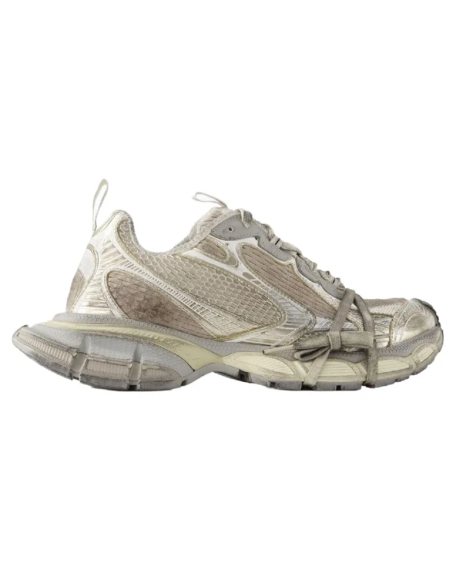 Balenciaga Track Cleats Aged Design Women Brown | Beige Sneakers