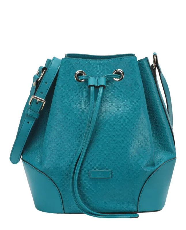 Gucci Womens Diamante Leather Bucket Bag