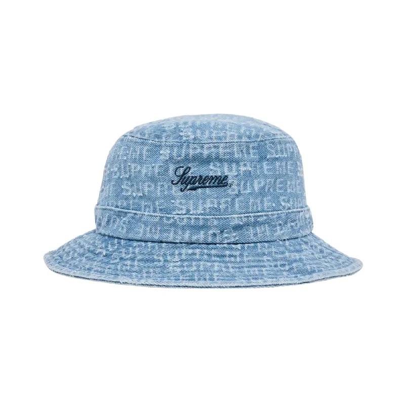 Supreme 'Needle Punch Denim Crusher' Bucket Hat - S/M