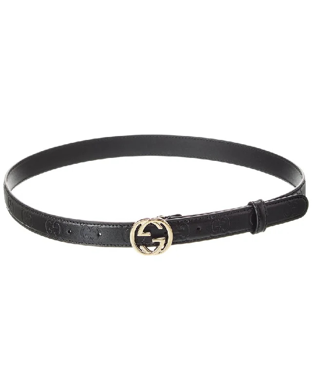 Gucci Interlocking G Leather Belt