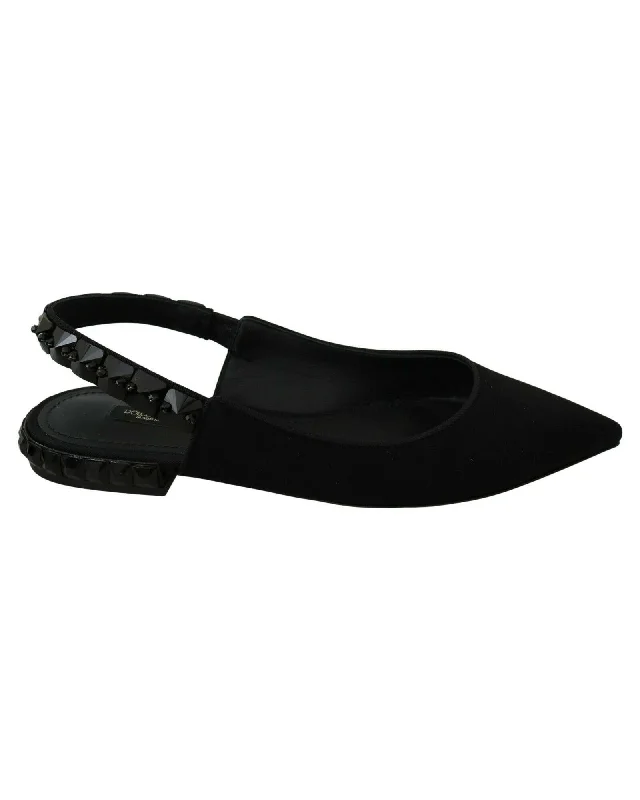 Dolce & Gabbana Gorgeous  Slingback Charmeuse Shoes
