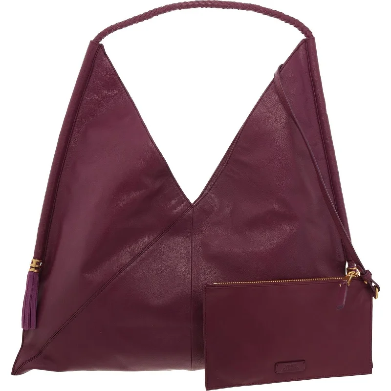 Liann Womens Tassel Leather Hobo Handbag