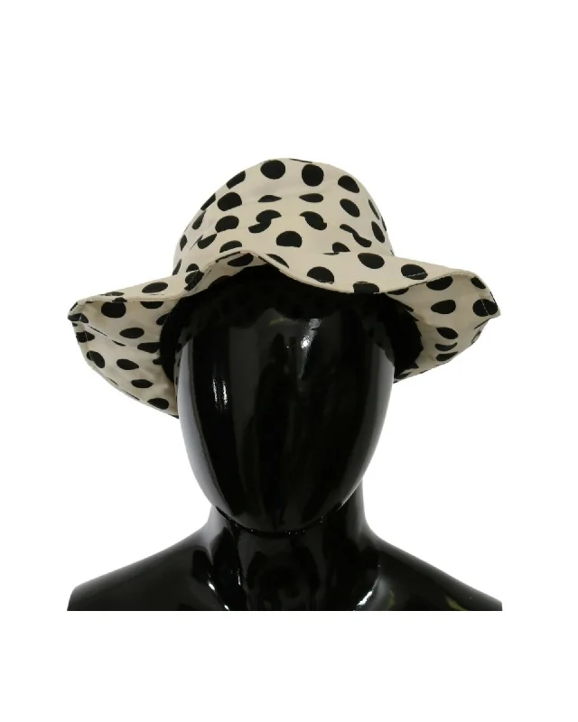 Dolce & Gabbana  Women's White Polka Dot Bucket Hat