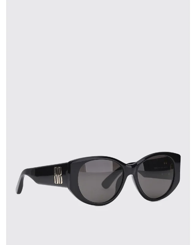 Balenciaga BB0040S Sunglasses Oval Frame Women Black 1