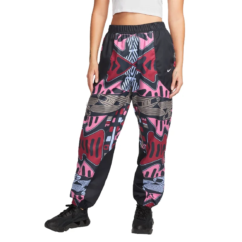 Nike Sportswear High Rise Woven Women's Joggers Black-White
