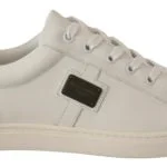 Dolce & Gabbana  Men's White Leather Sneakers