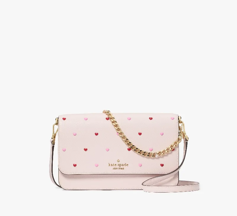 Madison Heart Studs Willow Convertible Crossbody Bag Powdered Sugar Kate Spade