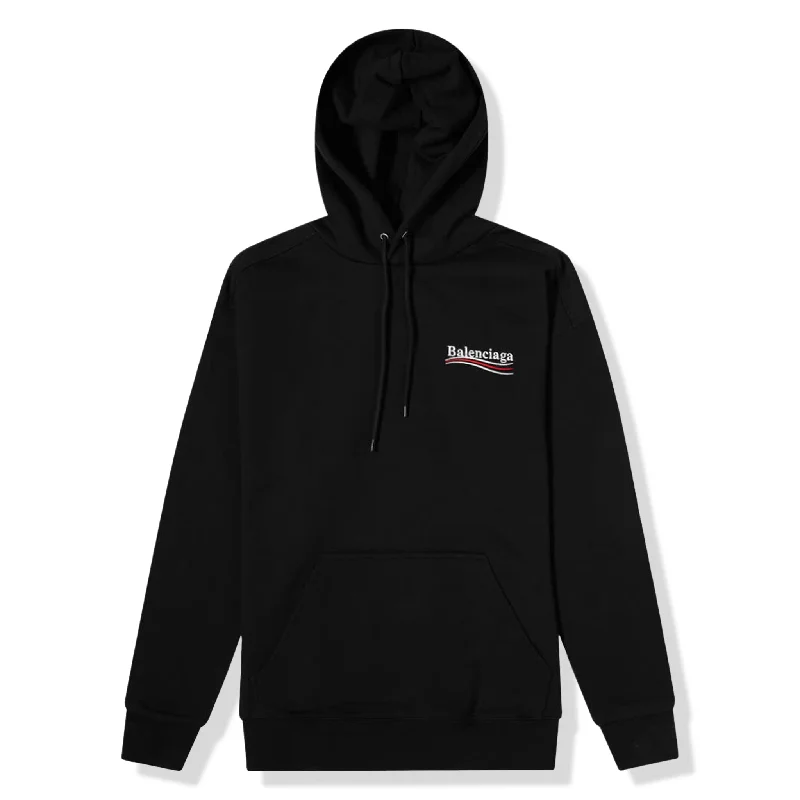 Balenciaga Political Logo Hoodie Black
