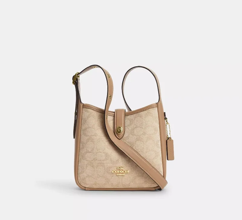 Coach Hadley Mini Crossbody Bag With Signature Canvas Dark Natural Multi 