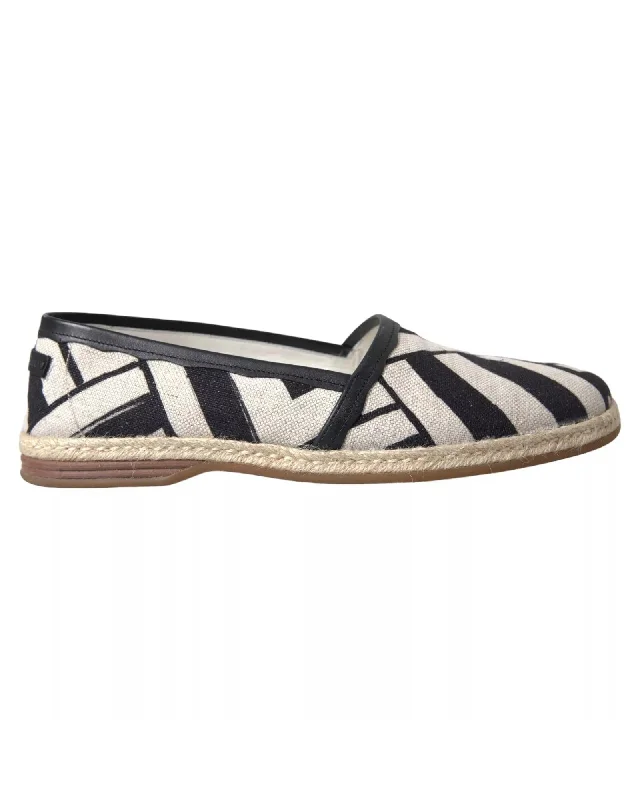 Dolce & Gabbana  Women's Espadrilles Black/White Geometric Print