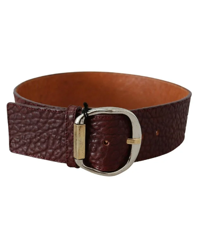 GF Ferre Leather Belt Wide Buckle