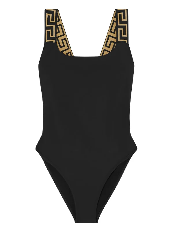 VERSACE One-piece swimsuit with Greek border