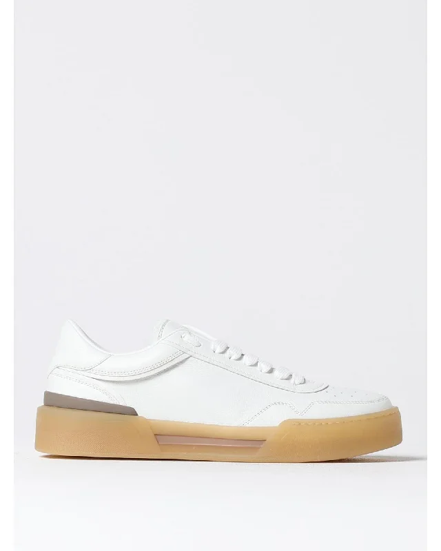 Dolce & Gabbana Leather Low Top Sneakers Men White