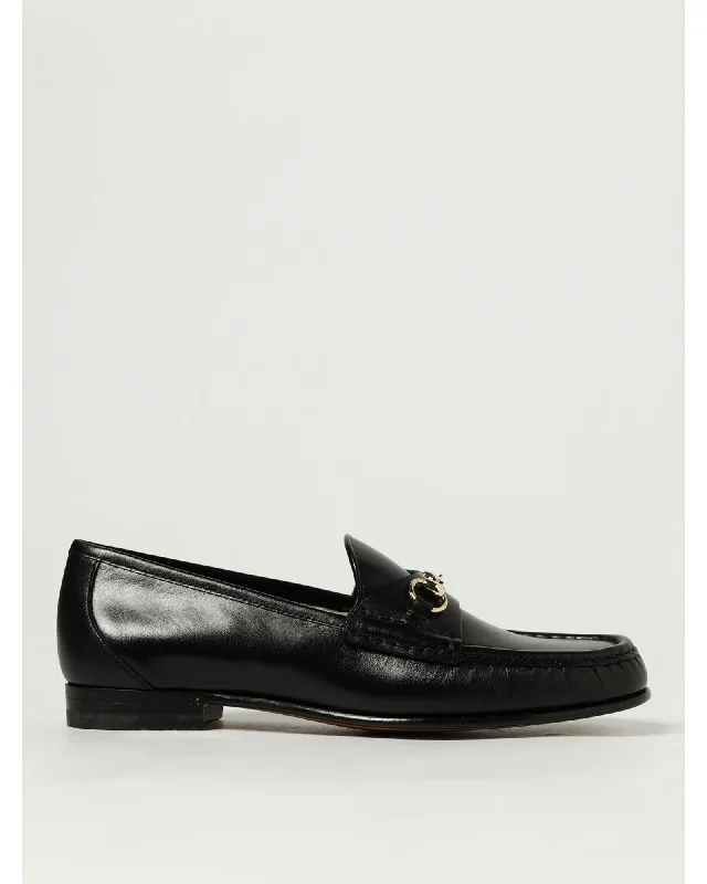 Gucci Leather Loafers with Bit Detail Women Black