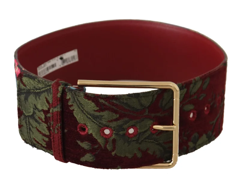 Dolce & Gabbana  Women's Floral Velvet Belt