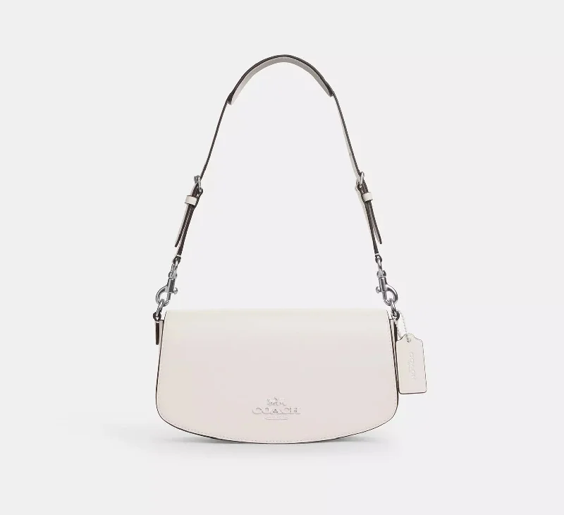 Coach Andrea Shoulder Bag Silver Chalk 