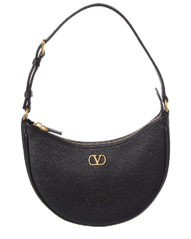 Valentino Vlogo Signature Mini Leather Hobo Bag