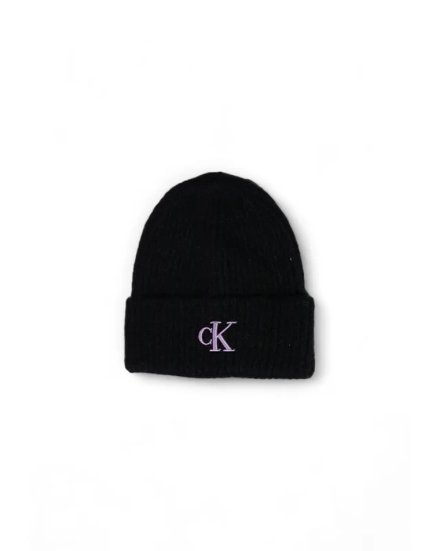 Calvin Klein Rib Knit Beanie  CK Monogram