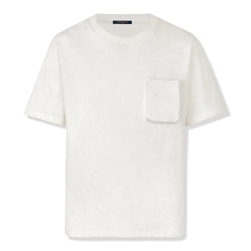 Preloved - Louis Vuitton Monogram 3D Pocket Cotton White T Shirt
