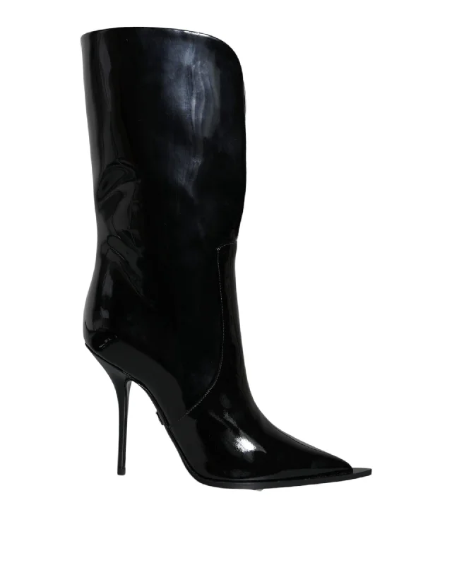 Dolce & Gabbana  Women's Patent Leather Knee-High Boots
