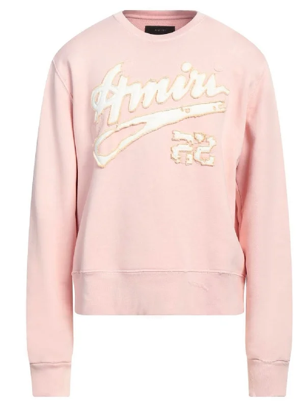 Amiri 22 Logo Embroidered Pink Sweatshirt