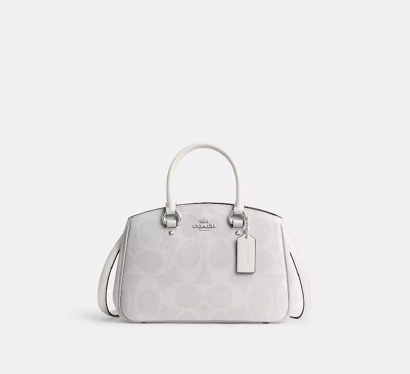 Coach Savannah Small Carryall Bag In Signature Canvas White Chalk 