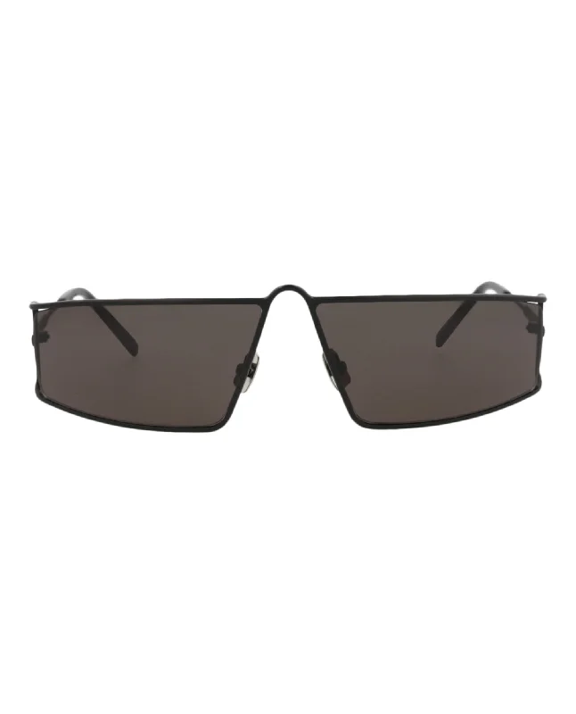 Saint Laurent Womens Square/Rectangle Black Black Black Fashion Designer Eyewear