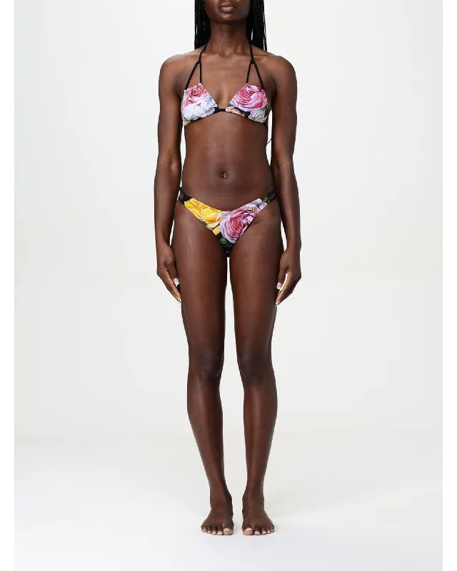 Dolce & Gabbana Floral Print Bikini Swimsuit Women Peony Swimwear