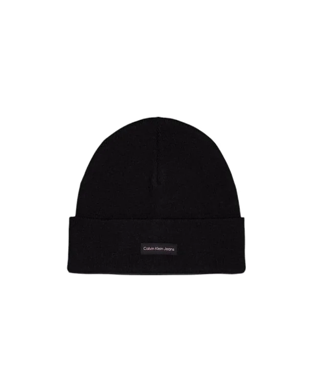 Calvin Klein Jeans Polyester Machine Washable Cap Women Black Hats
