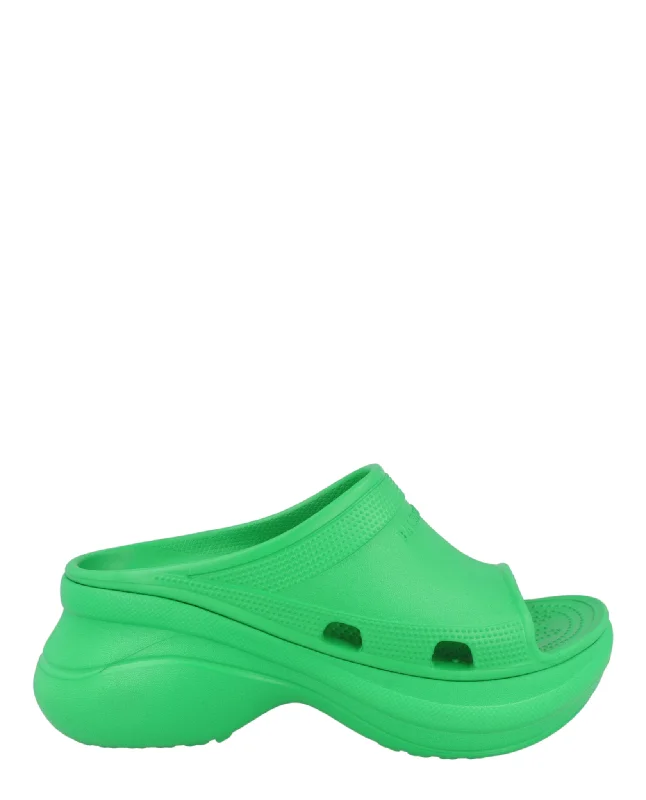 Balenciaga Womens Crocs x Pool Slide Sandals