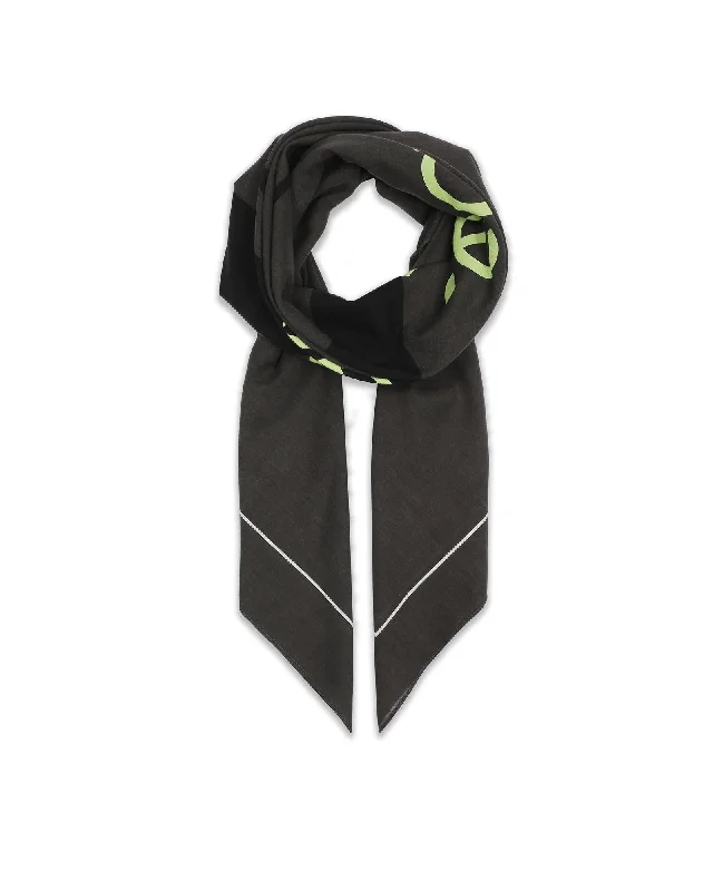 Calvin Klein Abstract Logo Scarf Charcoal