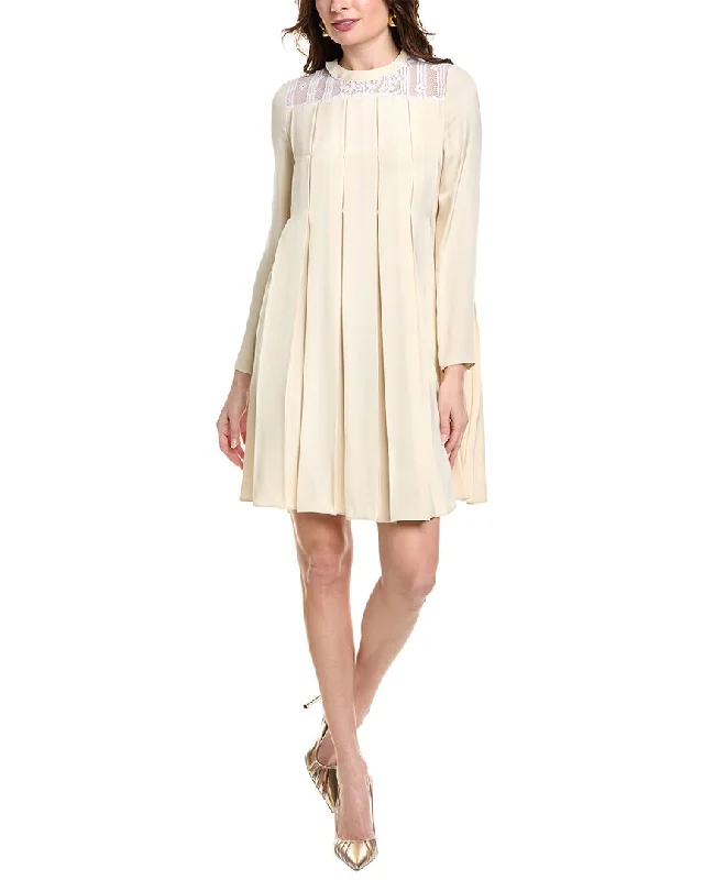 Valentino Pleated Shift Dress