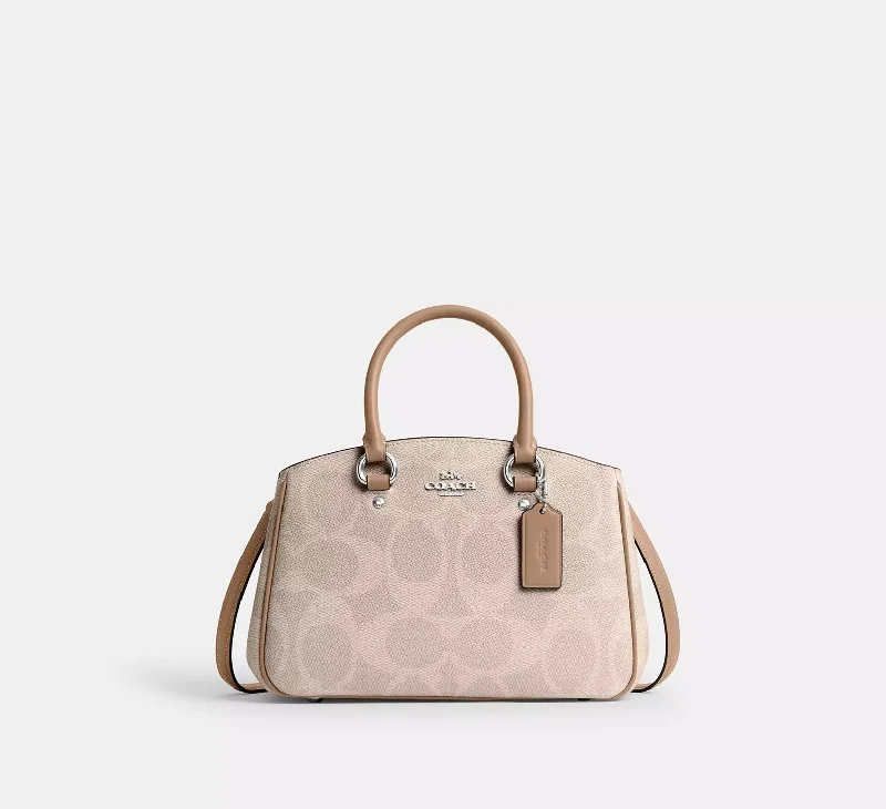 Coach Savannah Small Carryall Bag In Signature Canvas Sand Taupe 