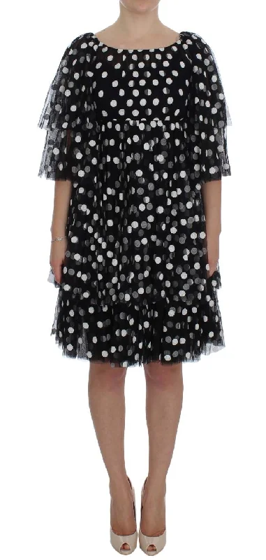 Dolce & Gabbana Polka Dotted Ruffled Dress