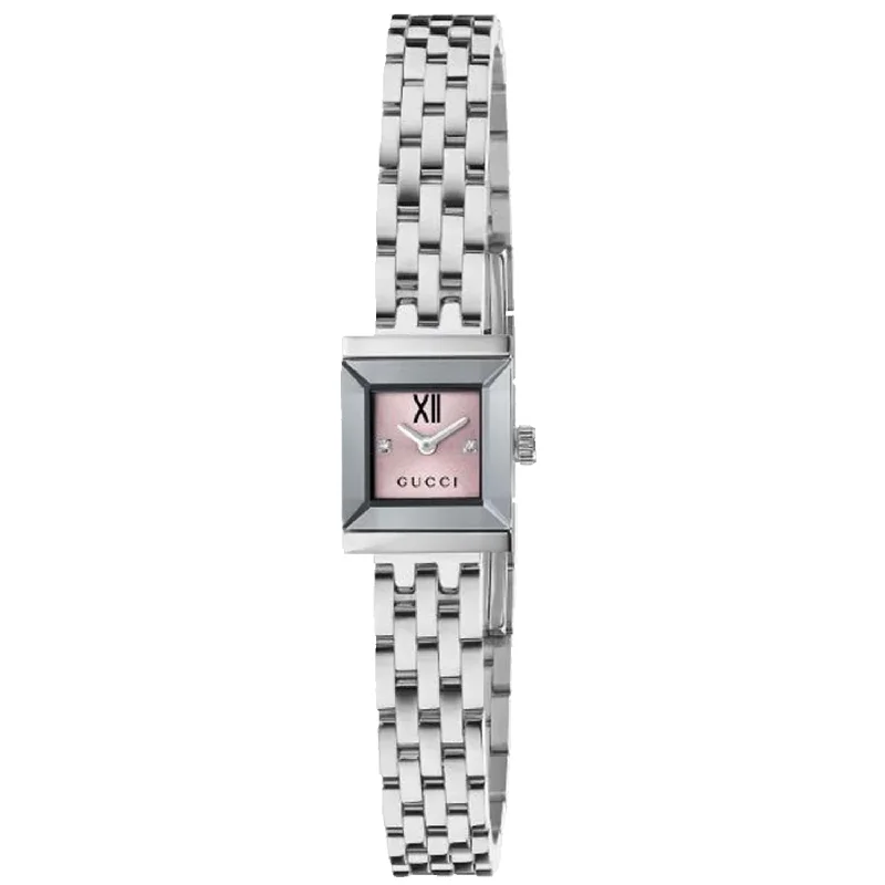 Gucci Women's G-Frame Pink Dial Watch - YA128539