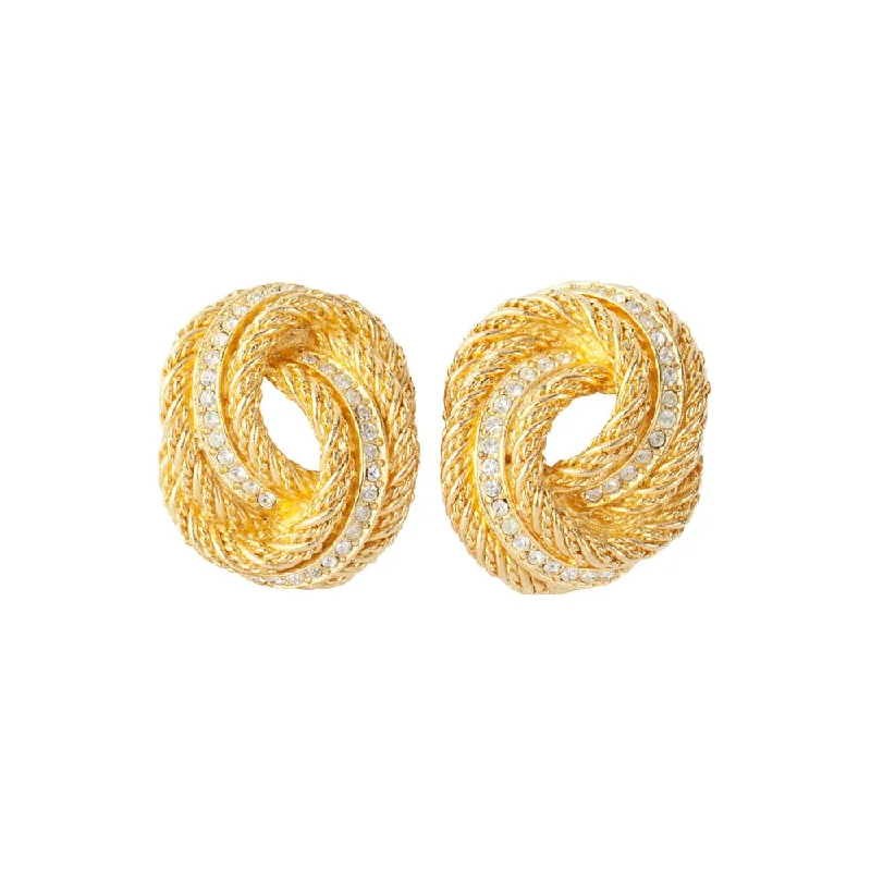 1980s Vintage Christian Dior Knot Clip-On Earrings