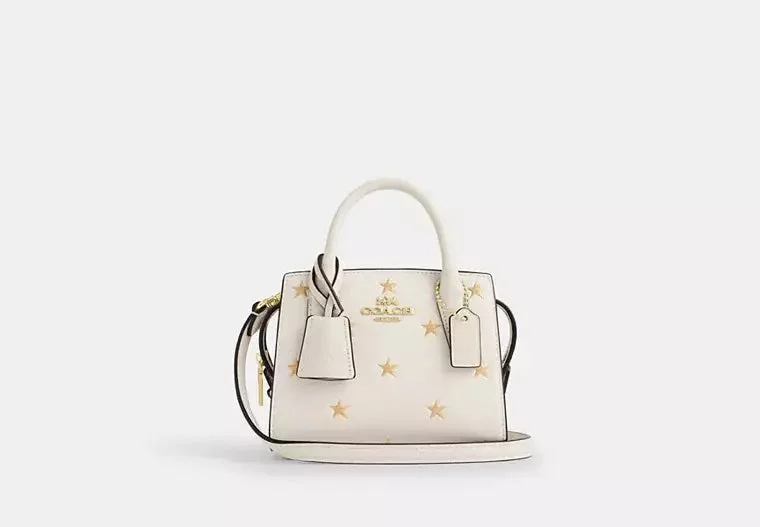 Coach Andrea Mini Carryall Bag With Star Print Chalk 