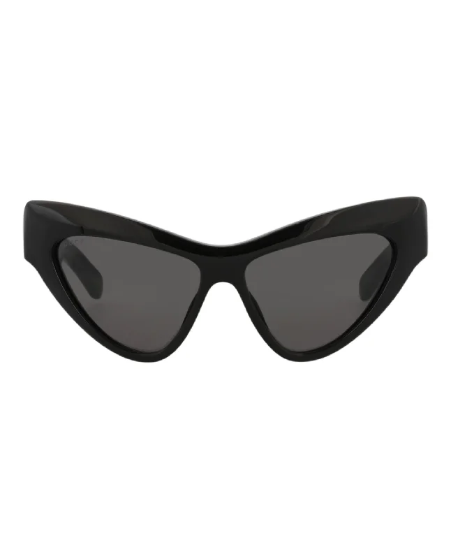 Gucci Womens Cat Eye Black Black Grey Fashion Designer Eyewear