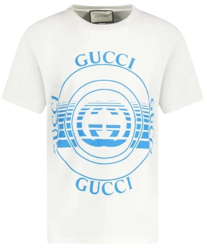 Gucci Record Logo Print White T-Shirt
