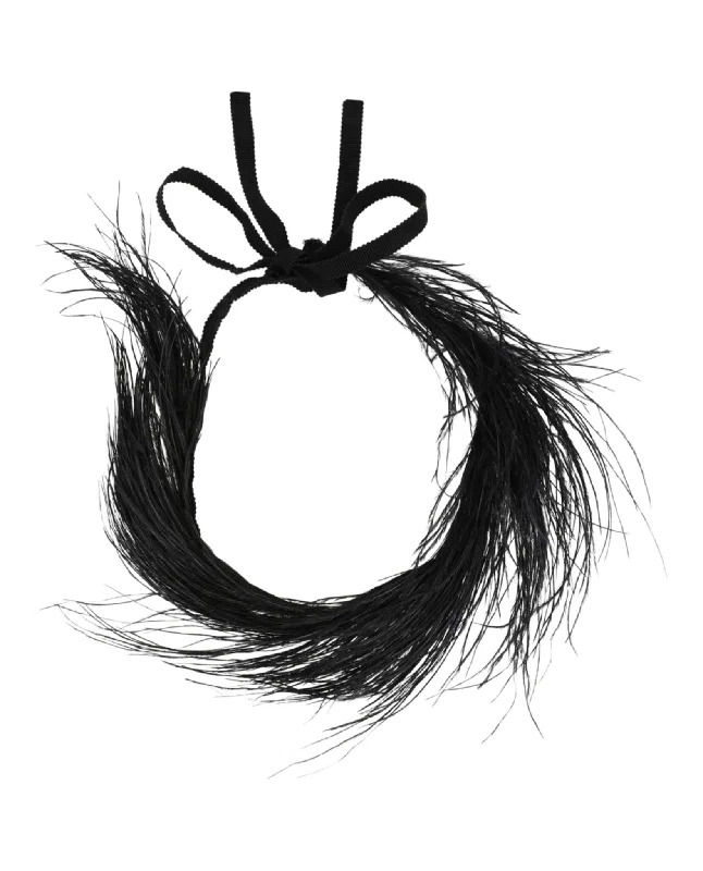 Gucci Womens Ostrich Feather Choker Necklace